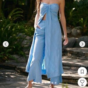 Free People Banita Blue Pant Set